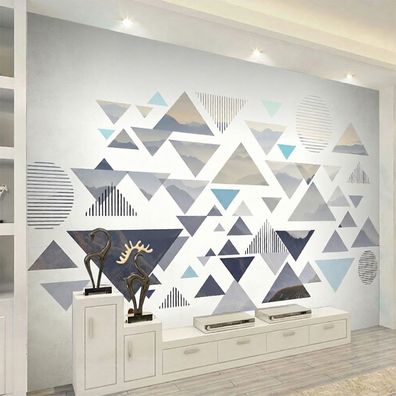 3D Geometrie Berge Fototapete Wandtapete Wohnzimmer Wand Modern Design Deko 4982