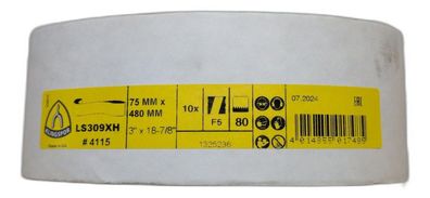 Klingpsor 4115 LS 309 XH Schleifbänder mit Gewebeunterlage, 75X480 - Korn 80 – 1