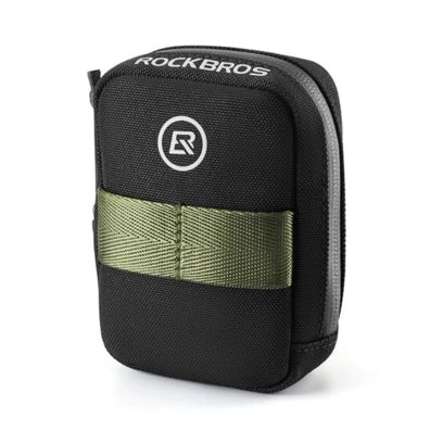 Rockbros Mini Satteltasche mit CO2-Kartuschenhalter - Schwarz/Grün
