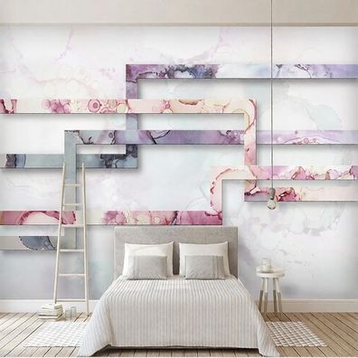 Abstrakte 3D Wanddeko Marmor Optik Wandbild Schlafzimmer Wohnzimmer Deko 4998