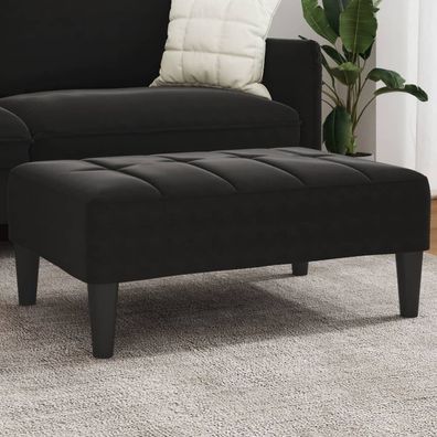 vidaXL Fußhocker Schwarz 77x55x31 cm Samt