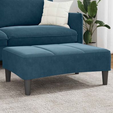 vidaXL Fußhocker Blau 77x55x31 cm Samt