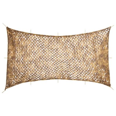 vidaXL Tarnnetz mit Aufbewahrungstasche 816x520 cm Sandfarbe