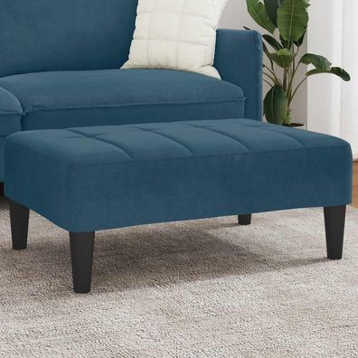 vidaXL Fußhocker Blau 77x55x31 cm Samt