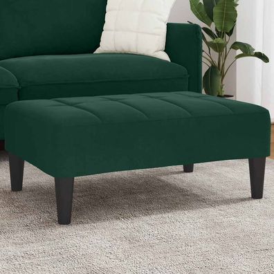vidaXL Fußhocker Dunkelgrün 77x55x31 cm Samt