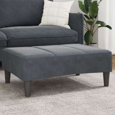 vidaXL Fußhocker Dunkelgrau 77x55x31 cm Samt