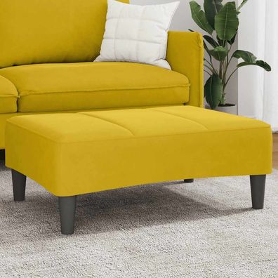 vidaXL Fußhocker Gelb 77x55x31 cm Samt