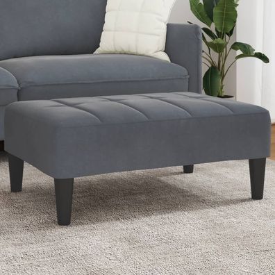 vidaXL Fußhocker Dunkelgrau 77x55x31 cm Samt