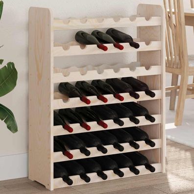 vidaXL Weinregal 67,5x25x87 cm Massivholz Kiefer