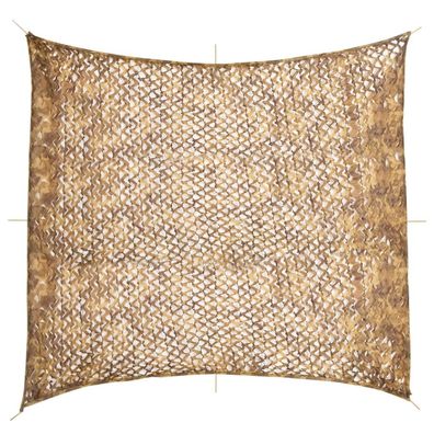 vidaXL Tarnnetz mit Aufbewahrungstasche 416x402 cm Sandfarbe
