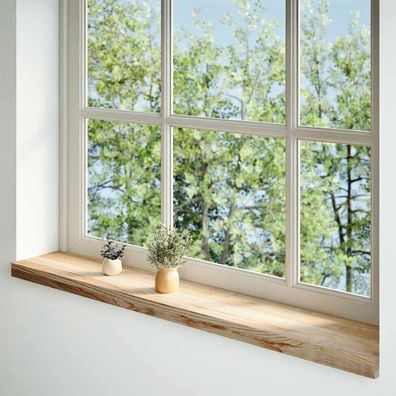 vidaXL Fensterbänke 2 Stk. Unbehandelt 160x20x2 cm Massivholz Eiche