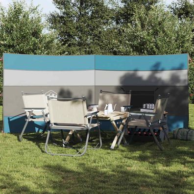 vidaXL Camping-Windschutz Blau 340x130 cm Wasserdicht