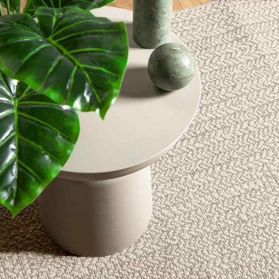 vidaXL Teppich ZIZUR Creme 120x170 cm Jute-Optik Indoor und Outdoor