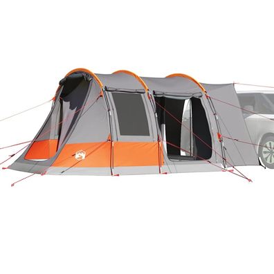 vidaXL Autozelt 2 Personen Grau und Orange Wasserfest