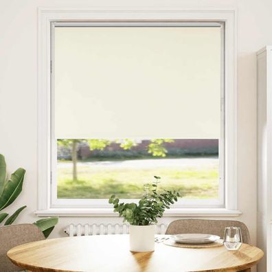 vidaXL Verdunkelungsrollo Cremeweiß 95x150cm Stoffbreite 90,7 cm