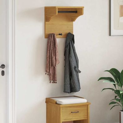 vidaXL Wandgarderobe Sandnes 43x30x42 cm Massivholz Kiefer