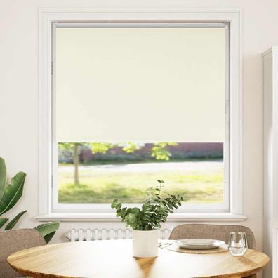 vidaXL Verdunkelungsrollo Cremeweiß 105x130cm Stoffbreite 100,7cm