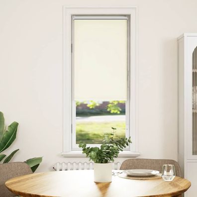 vidaXL Verdunkelungsrollo Cremeweiß 45x175cm Stoffbreite 40,7 cm