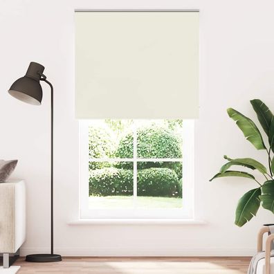 vidaXL Verdunkelungsrollo Cremeweiß 135x210cm Stoffbreite 131,6cm