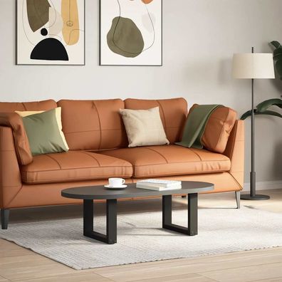 vidaXL Couchtischbeine U-Form 2 Stk. Schwarz 30x(30-31) cm Stahl