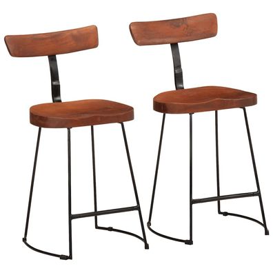 vidaXL Barhocker 2 Stk. 49x43x79 cm Mango Massivholz