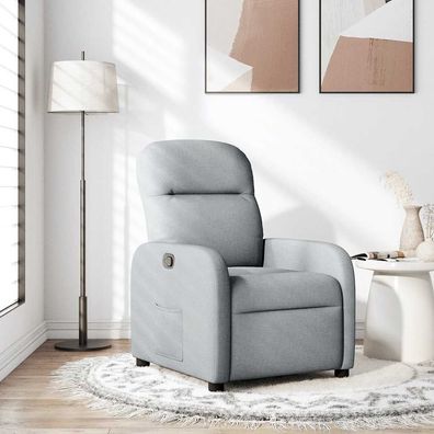 vidaXL Relaxsessel Hellgrau Stoff