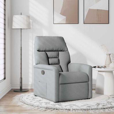 vidaXL Relaxsessel Hellgrau Stoff