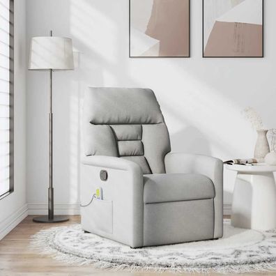 vidaXL Massagesessel Wolkengrau Stoff