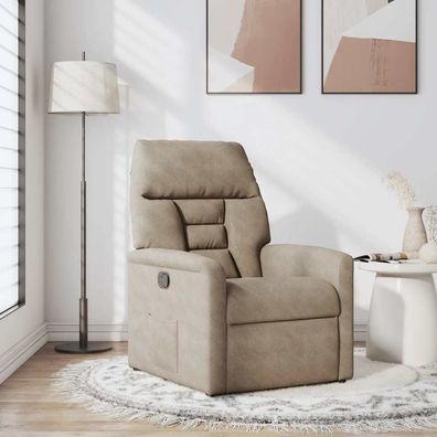 vidaXL Relaxsessel Taupe Mikrofasergewebe