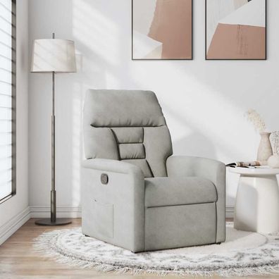 vidaXL Relaxsessel Hellgrau Mikrofasergewebe