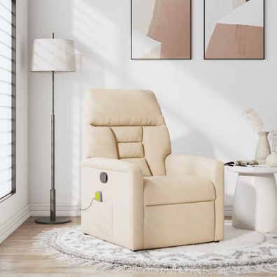 vidaXL Massagesessel Beige Mikrofasergewebe
