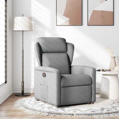 vidaXL Relaxsessel Hellgrau Stoff