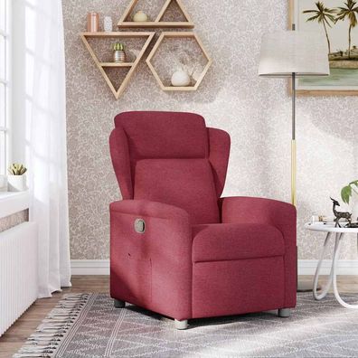 vidaXL Relaxsessel Weinrot Stoff