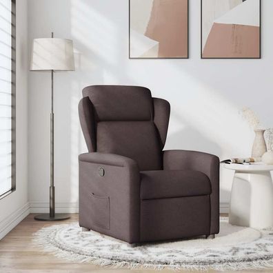 vidaXL Relaxsessel Dunkelbraun Stoff