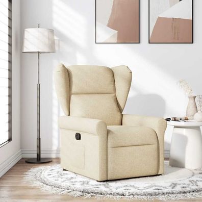 vidaXL Relaxsessel Creme Stoff