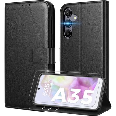 Peakally Hülle für Samsung Galaxy A35 5G, Schwarz