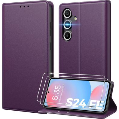 Peakally Hülle für Galaxy S24 FE 5G, Dunkellila