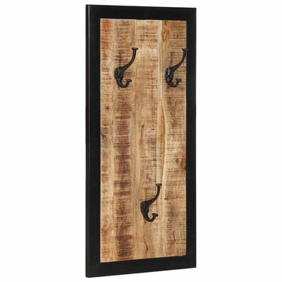 vidaXL Garderobe 40x2x80 cm Raues Massivholz Mango