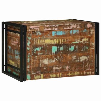 vidaXL Aufbewahrungsbox Braun und Schwarz 80 x 50 x 50 cm Altholz