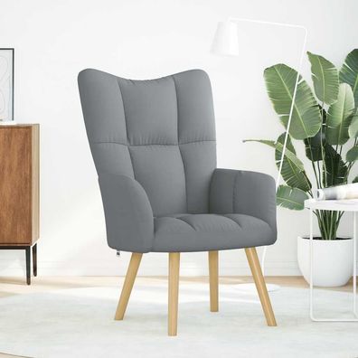 vidaXL Relaxsessel Hellgrau Stoff