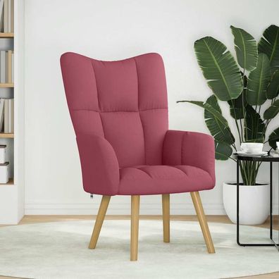 vidaXL Relaxsessel Stoff Weinrot