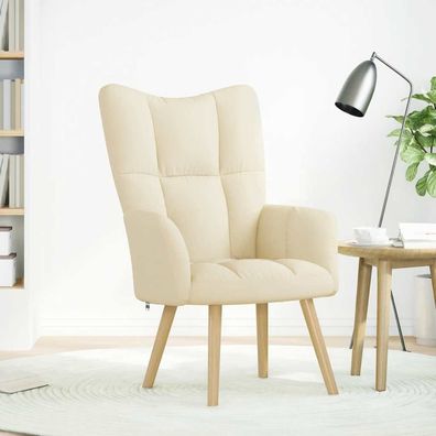 vidaXL Relaxsessel Creme Stoff