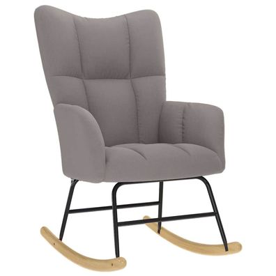 vidaXL Schaukelstuhl Taupe Stoff