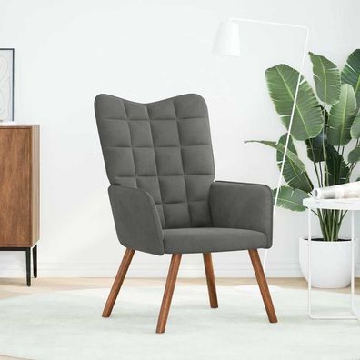 vidaXL Relaxsessel Dunkelgrau Samt
