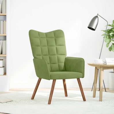 vidaXL Relaxsessel Hellgrün Samt