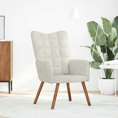 vidaXL Relaxsessel Creme Samt