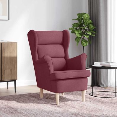 vidaXL Sessel Weinrot 74x84x100 cm Stoff