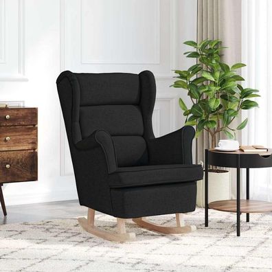 vidaXL Schaukelsessel Schwarz 74x90x102 cm Stoff