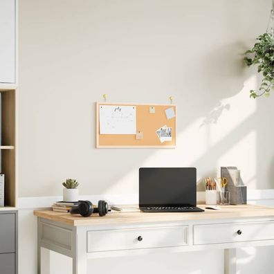 vidaXL Korktafel mit Rahmen aus massivem Kiefernholz 60 x 30 cm