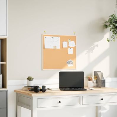 vidaXL Korktafel mit Rahmen aus massivem Kiefernholz 60 x 55 cm